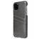 iPhone 11 Pro Fierre Shann Retro Oil Wax Texture PU Leather Case with Card Slots  - Black