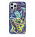 iPhone 11 Pro Laser Glitter Watercolor Pattern Shockproof Protective Case with Ring Holder  - FD4