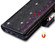 iPhone 11 Pro Multi-card Slots Starry Sky Laser Carving Glitter Zipper Horizontal Flip Leather Case with Holder & Wallet & Lanyard - Black