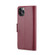 iPhone 11 Pro CaseMe 023 Butterfly Buckle Litchi Texture RFID Anti-theft Leather Phone Case - Wine Red