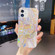 iPhone 11 Pro Laser Glitter Watercolor Pattern Shockproof Protective Case with Folding Holder  - FD2