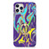 iPhone 11 Pro Laser Glitter Watercolor Pattern Shockproof Protective Case with Ring Holder  - FD3