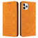 iPhone 11 Pro Ethnic Embossed Adsorption Leather Phone Case - Yellow