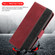 iPhone 11 Pro Stitching Magnetic RFID Leather Case  - Red