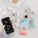 iPhone 11 Pro TPU Smooth Marble with Ring Metal Rhinestone Bracket Mobile Phone Protective Case - Snowflake Powder Q6