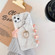 iPhone 11 Pro TPU Smooth Marble with Ring Metal Rhinestone Bracket Mobile Phone Protective Case - Snow White Q8