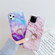 iPhone 11 Pro TPU Smooth Marble with Ring Metal Rhinestone Bracket Mobile Phone Protective Case - Rainbow Q5