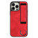 iPhone 11 Pro Wristband Holder Leather Back Phone Case - Red