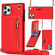 iPhone 11 Pro Cross-body Zipper Square TPU+PU Back Cover Case with Holder & Card Slots & Wallet & Strap  - Red