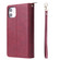 iPhone 11 Pro Zipper Wallet Bag Horizontal Flip PU Leather Case with Holder & 9 Card Slots & Wallet & Lanyard & Photo Frame - Wine Red