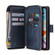 iPhone 11 Pro Zipper Wallet Bag Horizontal Flip PU Leather Case with Holder & 9 Card Slots & Wallet & Lanyard & Photo Frame - Blue