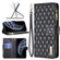 iPhone 11 Pro Diamond Lattice Zipper Wallet Leather Flip Phone Case  - Black