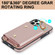 iPhone 11 Pro Zipper Card Bag Phone Case with Dual Lanyard - Rose Gold