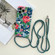 iPhone 11 Pro Lanyard Small Floral TPU Phone Case  - Green