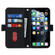 iPhone 11 Pro Cross Texture Lanyard Leather Phone Case - Black