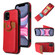 iPhone 11 Pro Soft Skin Leather Wallet Bag Phone Case  - Red