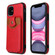 iPhone 11 Pro Soft Skin Leather Wallet Bag Phone Case  - Red