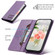 iPhone 11 Pro TTUDRCH RFID Retro Texture Magnetic Leather Phone Case - Purple