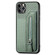 iPhone 11 Pro Carbon Fiber Horizontal Flip Zipper Wallet Phone Case - Green