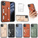 iPhone 11 Pro Wristband Kickstand Card Wallet Back Cover Phone Case with Tool Knife - Brown