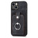 iPhone 11 Pro Retro Skin-feel Ring Card Wallet Phone Case - Black