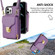 iPhone 11 Pro Zipper Hardware Card Wallet Phone Case - Purple