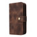 iPhone 11 Pro Multifunctional Card Slot Zipper Wallet Flip Leather Phone Case - Brown