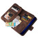 iPhone 11 Pro Multifunctional Card Slot Zipper Wallet Flip Leather Phone Case - Brown