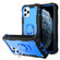 iPhone 11 Pro PC + Rubber 3-layers Shockproof Protective Case with Rotating Holder  - Black + Blue