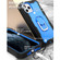 iPhone 11 Pro PC + Rubber 3-layers Shockproof Protective Case with Rotating Holder  - Black + Blue