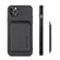 iPhone 11 Carbon Fiber Leather Card Magsafe Magnetic Phone Case - Black