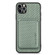 iPhone 11 Carbon Fiber Leather Card Magsafe Magnetic Phone Case - Green