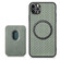 iPhone 11 Carbon Fiber Leather Card Magsafe Magnetic Phone Case - Green