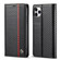 iPhone 11 Pro LC.IMEEKE Carbon Fiber PU + TPU Horizontal Flip Leather Case with Holder & Card Slot & Wallet  - Vertical Black