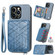 Geometric Wallet Phone Case with Lanyard iPhone 11 Pro - Blue