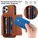 iPhone 11 Pro RFID Card Slot Phone Case with Long Lanyard - Brown