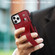iPhone 11 Pro Crazy Horse Texture Shockproof TPU + PU Leather Case with Card Slot & Wrist Strap Holder  - Red