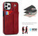 iPhone 11 Pro Crazy Horse Texture Shockproof TPU + PU Leather Case with Card Slot & Wrist Strap Holder  - Red