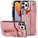 iPhone 11 Pro Crazy Horse Texture Shockproof TPU + PU Leather Case with Card Slot & Wrist Strap Holder  - Rose Gold