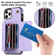 iPhone 11 Pro RFID Card Slot Phone Case with Long Lanyard - Purple