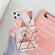 iPhone 11 Pro Plating Colorful Geometric Pattern Mosaic Marble TPU Mobile Phone CaseRhinestone Stand Ring - Pink PR1