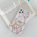 iPhone 11 Pro Plating Colorful Geometric Pattern Mosaic Marble TPU Mobile Phone CaseRhinestone Stand Ring - White PR3