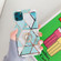 iPhone 11 Pro Plating Colorful Geometric Pattern Mosaic Marble TPU Mobile Phone CaseRhinestone Stand Ring - Green PR2