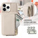 iPhone 11 Pro Crossbody Lanyard Zipper Wallet Leather Phone Case - Beige