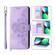 iPhone 11 Pro Skin-feel Flowers Embossed Wallet Leather Phone Case - Purple