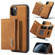 DG.MING M1 Series 3-Fold Multi Card Wallet  Back Cover Shockproof Case with Holder Function iPhone 11 Pro - Brown