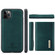 DG.MING M1 Series 3-Fold Multi Card Wallet  Back Cover Shockproof Case with Holder Function iPhone 11 Pro - Green