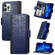 iPhone 11 Pro Grid Leather Flip Phone Case  - Blue