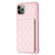 iPhone 11 Pro BF25 Square Plaid Card Bag Holder Phone Case - Pink