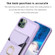 iPhone 11 Pro BF29 Organ Card Bag Ring Holder Phone Case - Purple